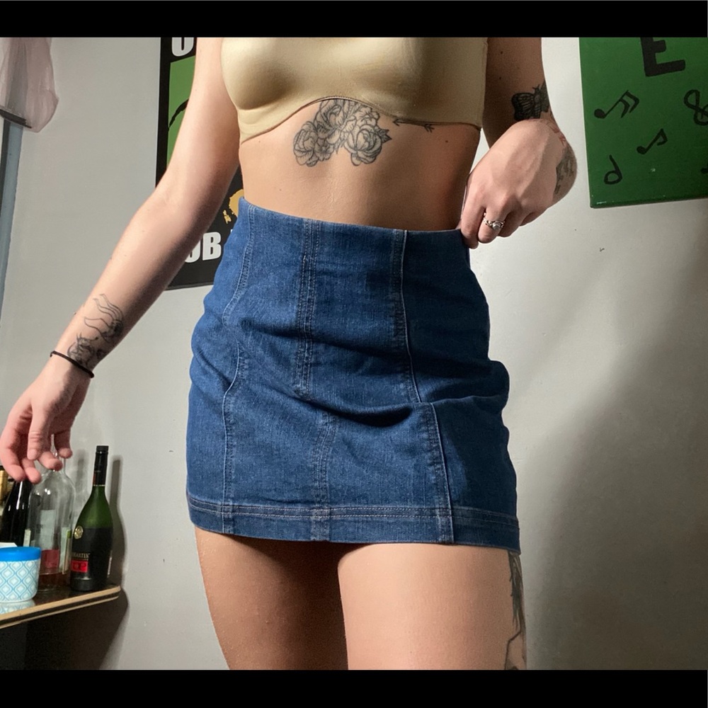 mini jean skirt